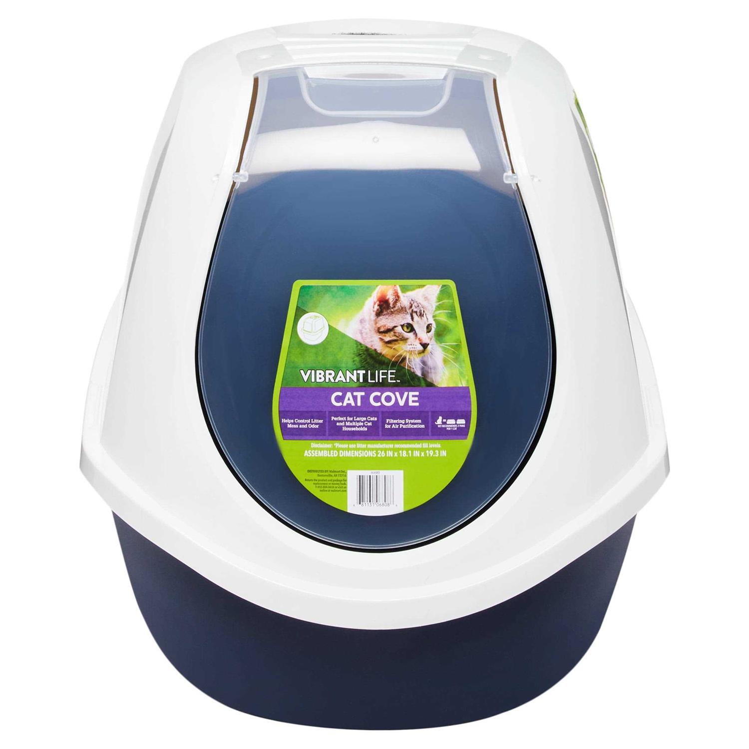 Vibrant Life Mega Smart Cat Cove Covered Litterbox - Healthber