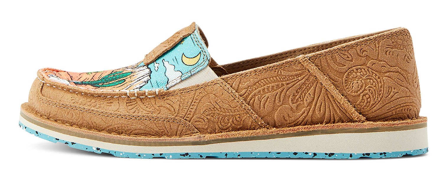 Ariat Women's Cruiser, Tan Suede Emboss/Arizona Skies - Healthber