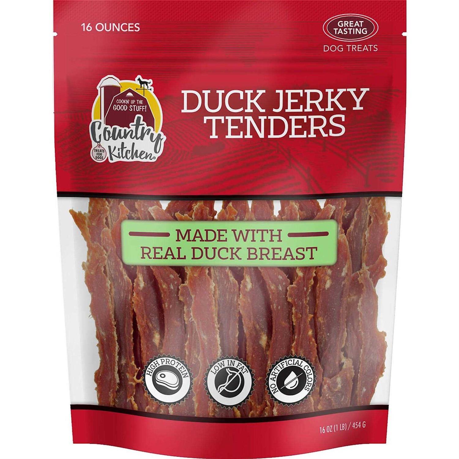 Country Kitchen Duck Jerky Tenders Dog Treats - Healthber