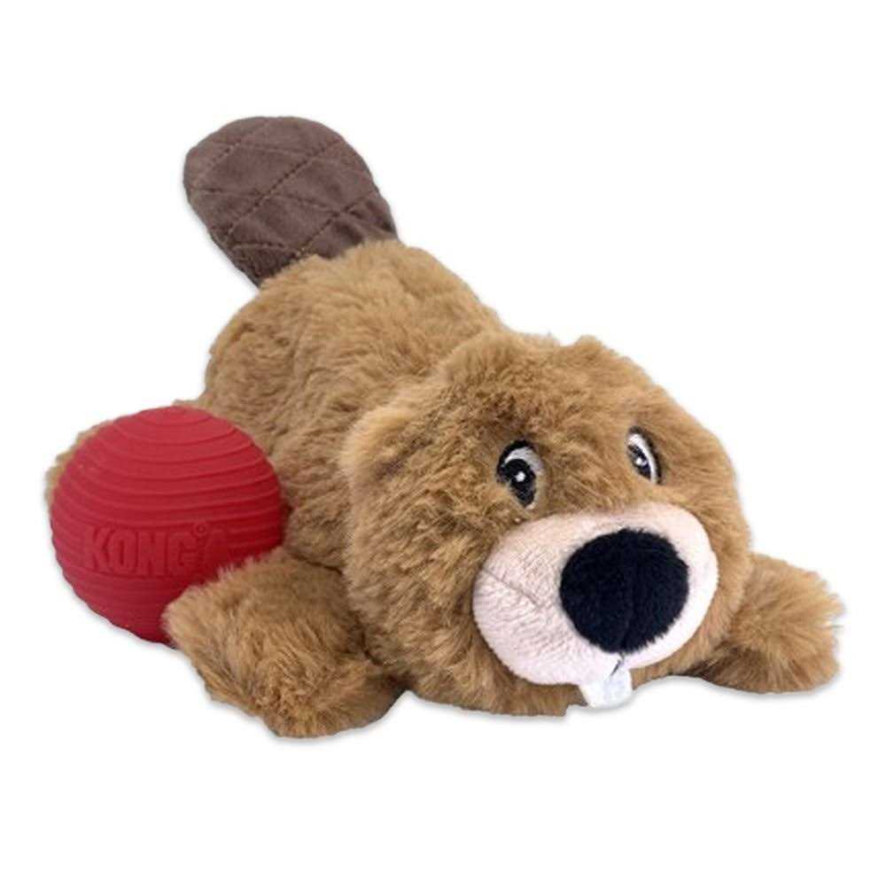 KONG Cozie Pocketz Beaver Dog Toy - Healthber