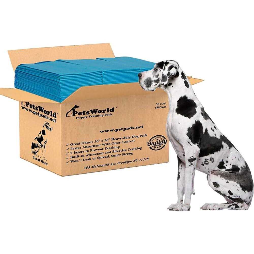 Petsworld Giant Potty Pads Odor Eliminating 36 x Pee Pads for Dogs - Healthber
