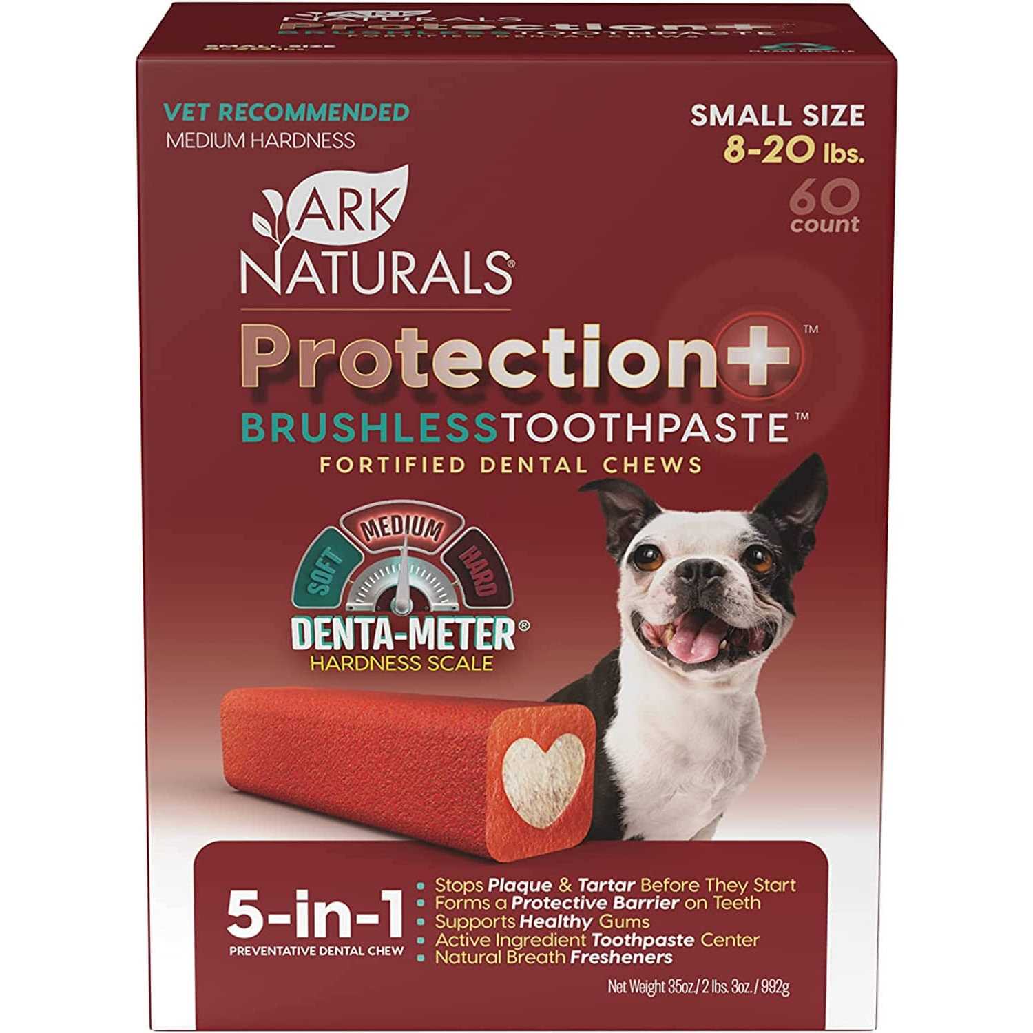 Ark Naturals Protection+ Brushless Toothpaste Fortified Dental Dog Chews - Healthber