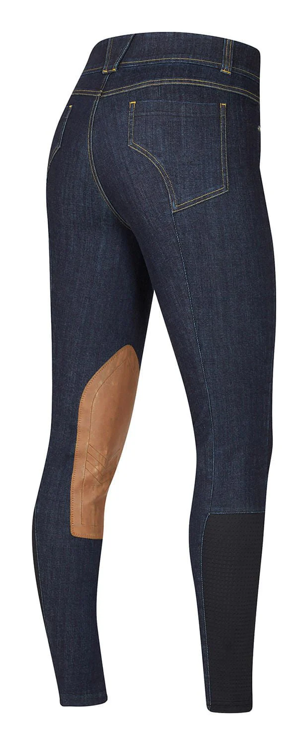 Kerrits Stretch Denim Knee Patch Breech - Healthber