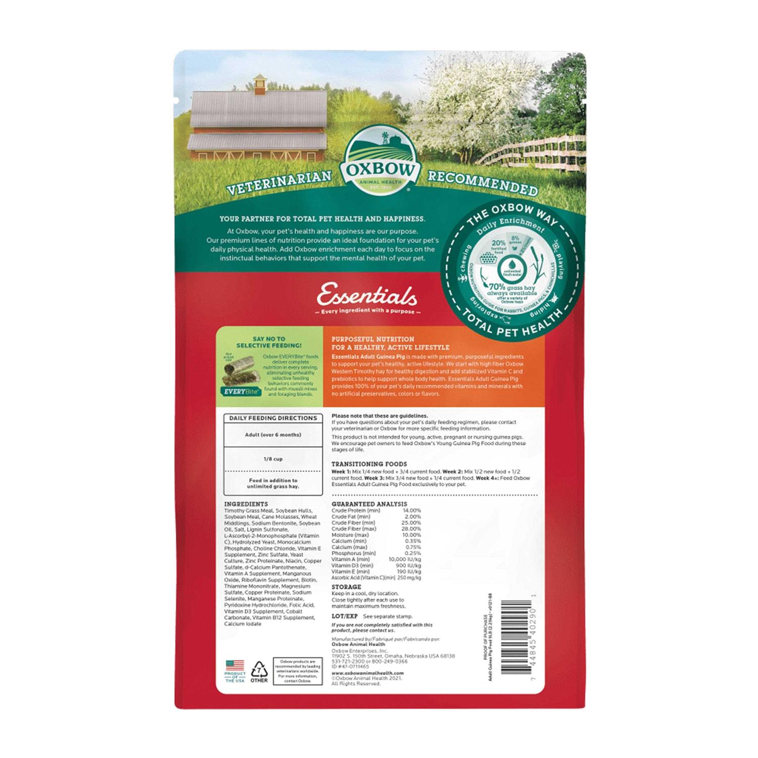 Oxbow Essentials Adult Guinea Pig Food - Healthber
