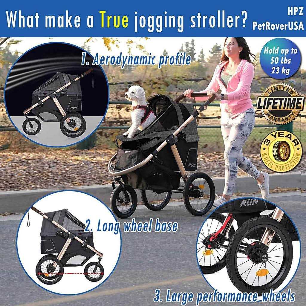 HPZ Pet Rover Run Jogging/Running Stroller - Healthber