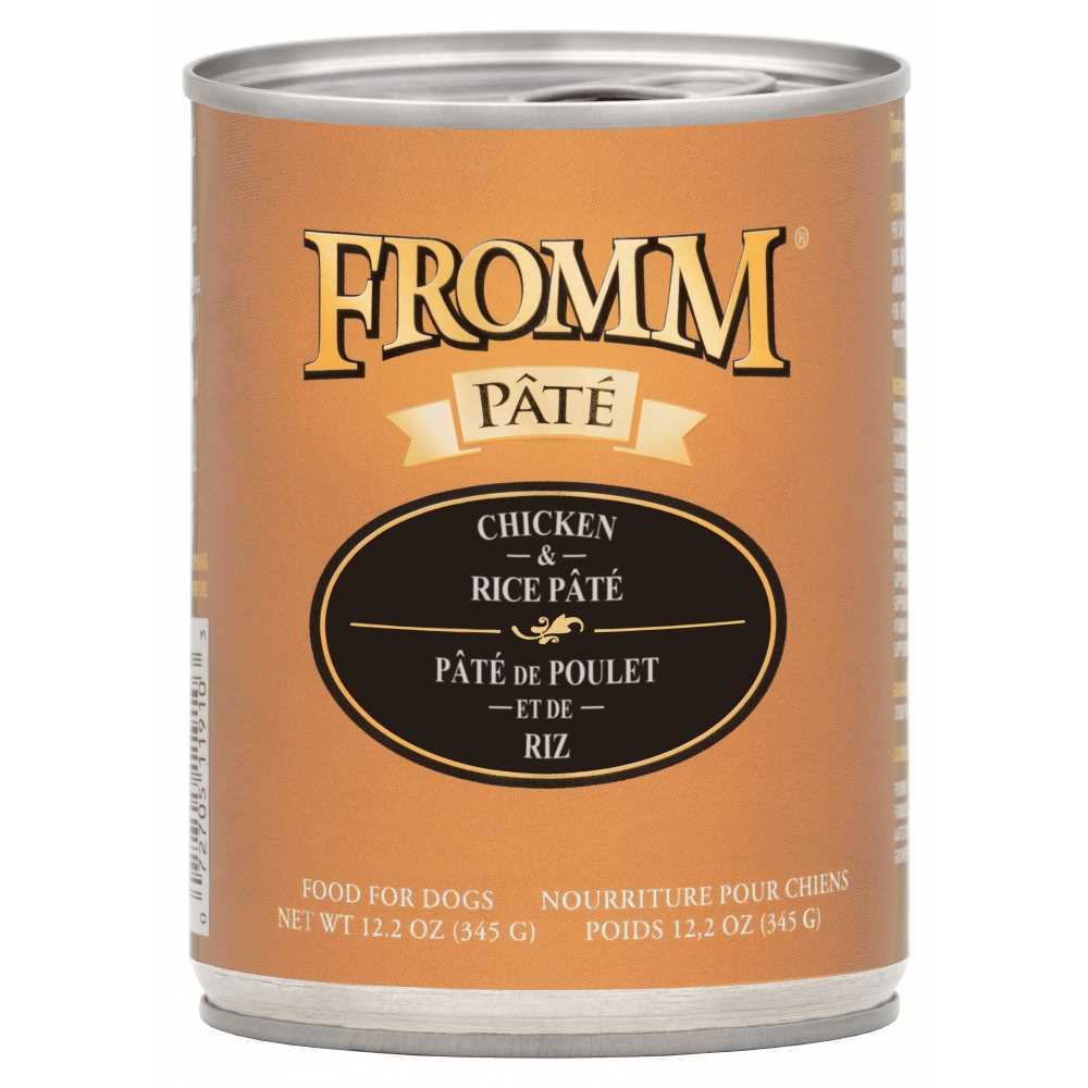 Fromm Chicken & Rice Pate Canned Dog Food – 12.2 oz, case of 12 | PetFlow - Healthber