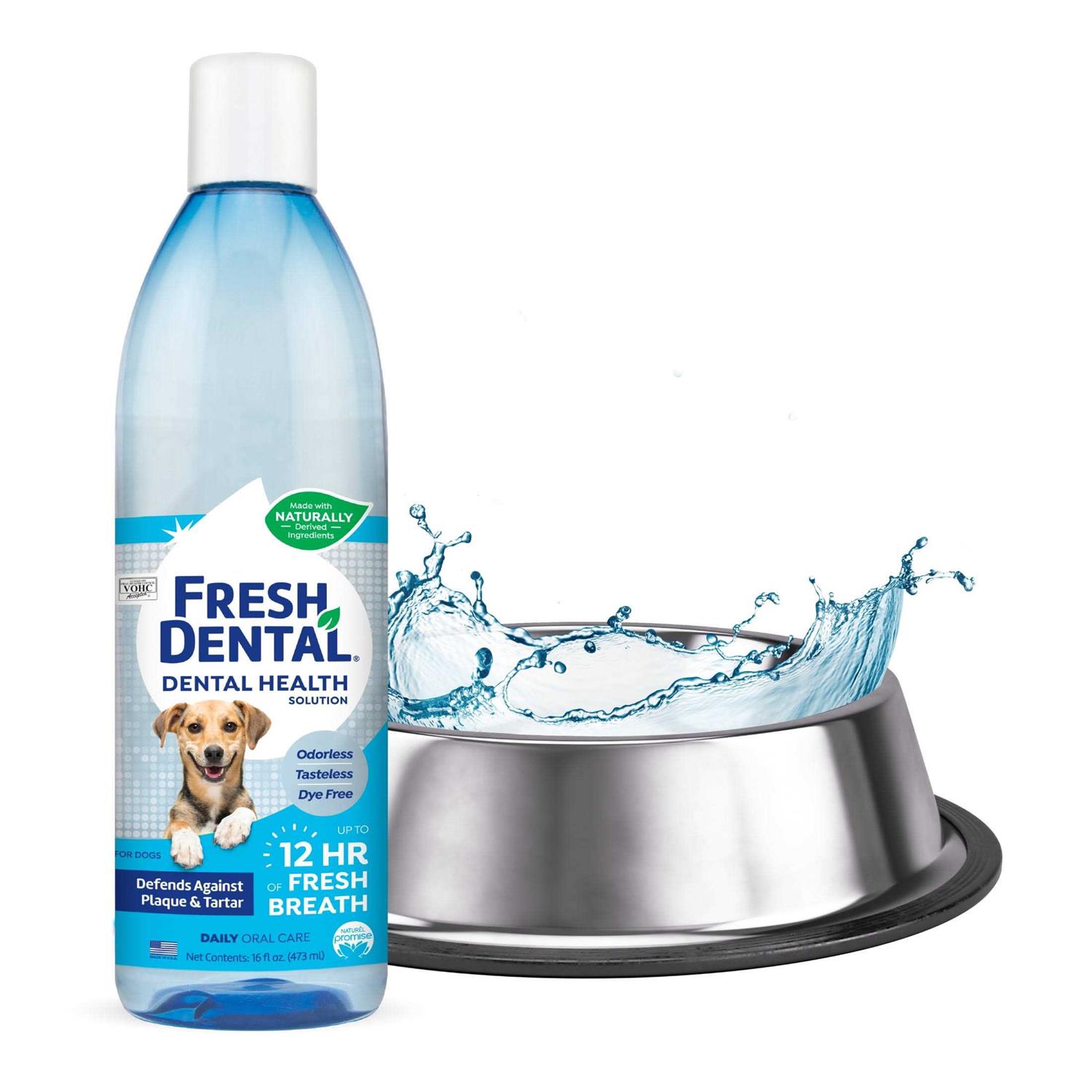 Naturel Promise Fresh Dental Dog Breath Freshener Water Additive for Dogs - Healthber