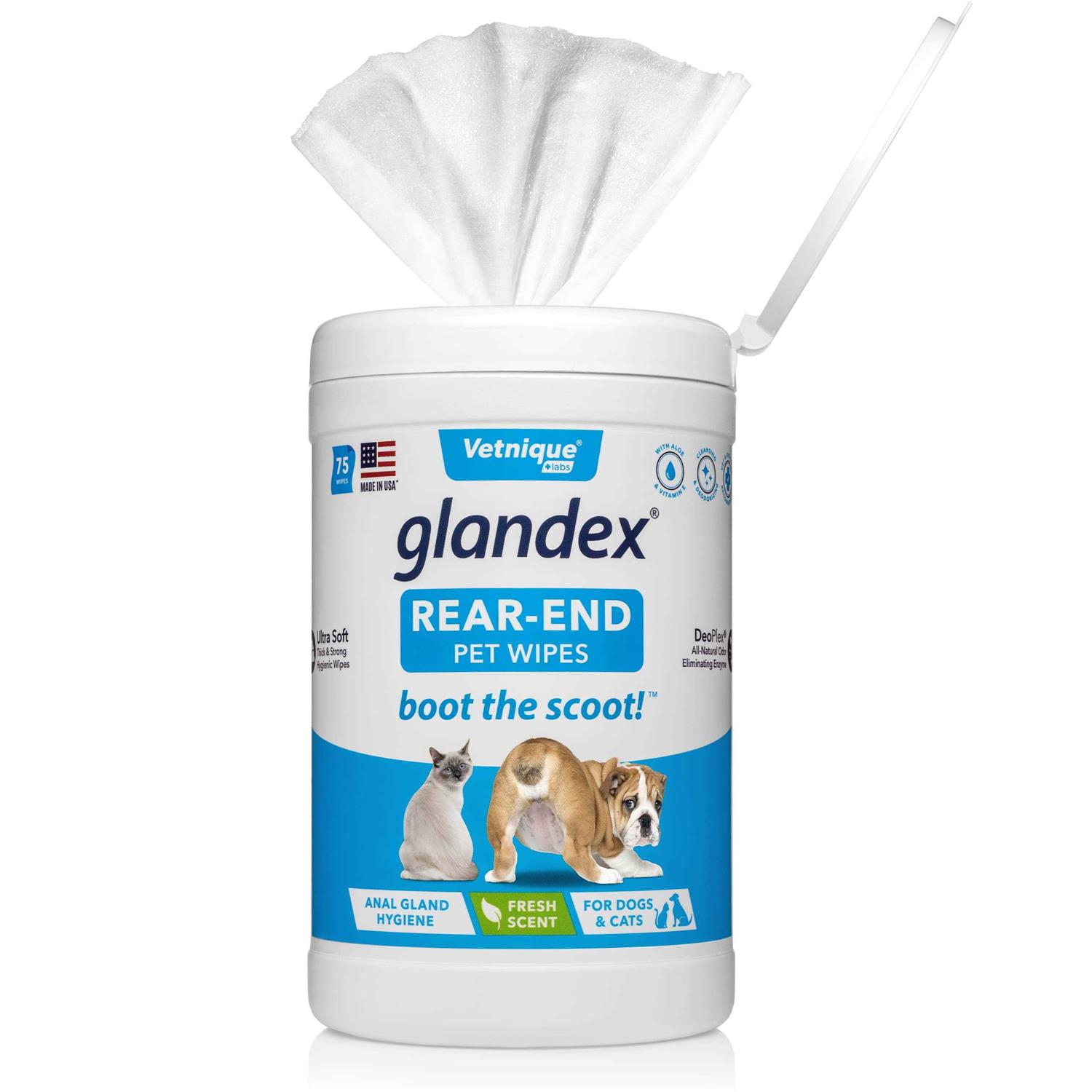 Glandex Anal Gland Hygienic Pet Wipes - Healthber
