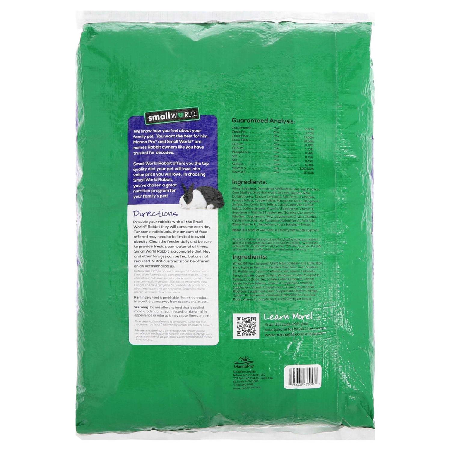 Small World Complete Rabbit Feed with Vitamins and Minerals - Healthber