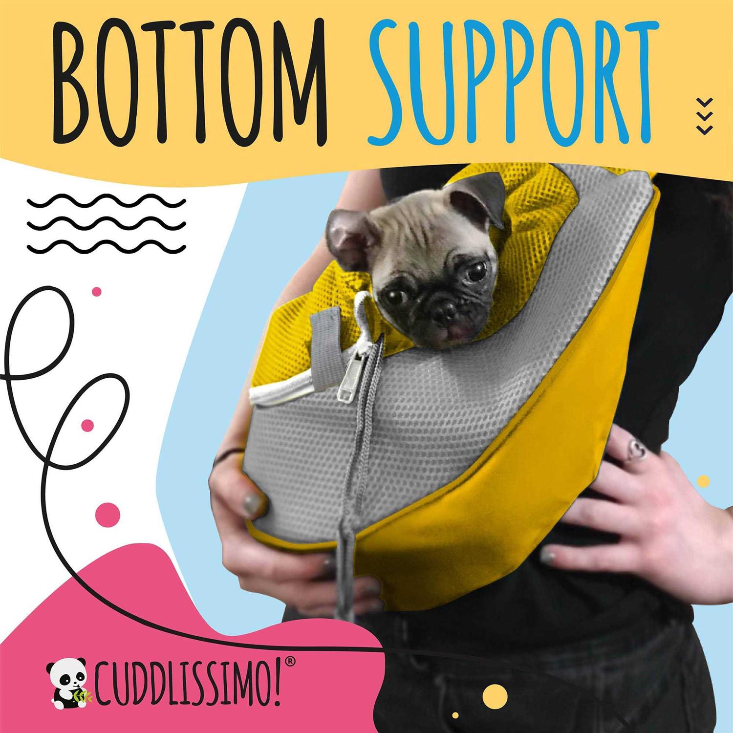 Cuddlissimo! Pet Sling Carrier Small Dog Puppy Cat Carrying Bag Purse Pouch - Healthber