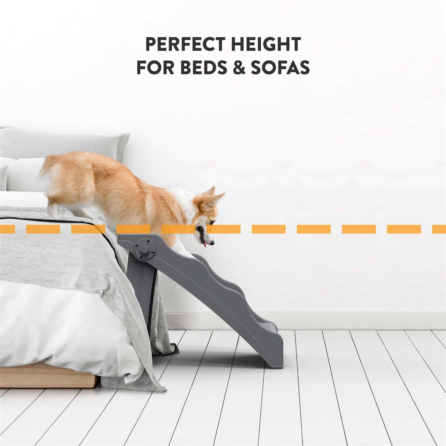 Tail Waggers Flexi-Step, Foldable Dog Pet Steps with 4-Step Design and Non-Slip Treads - Healthber