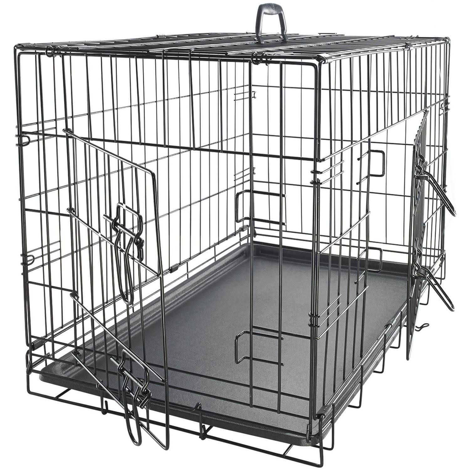 Paws Pals Double-Door Folding Wire Dog Crate - Healthber