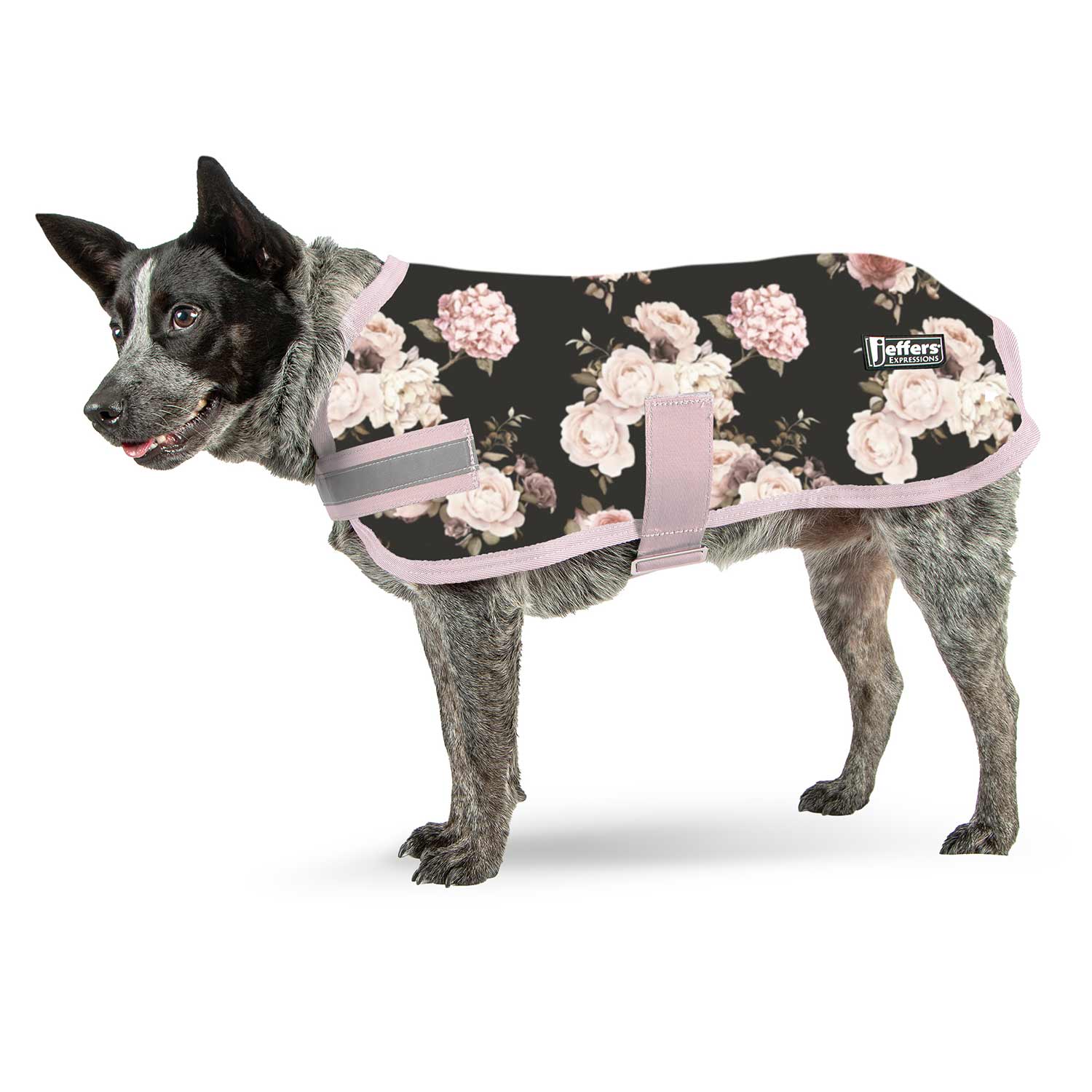 Expression Fleece Dog Coat, Rose Garden - Healthber