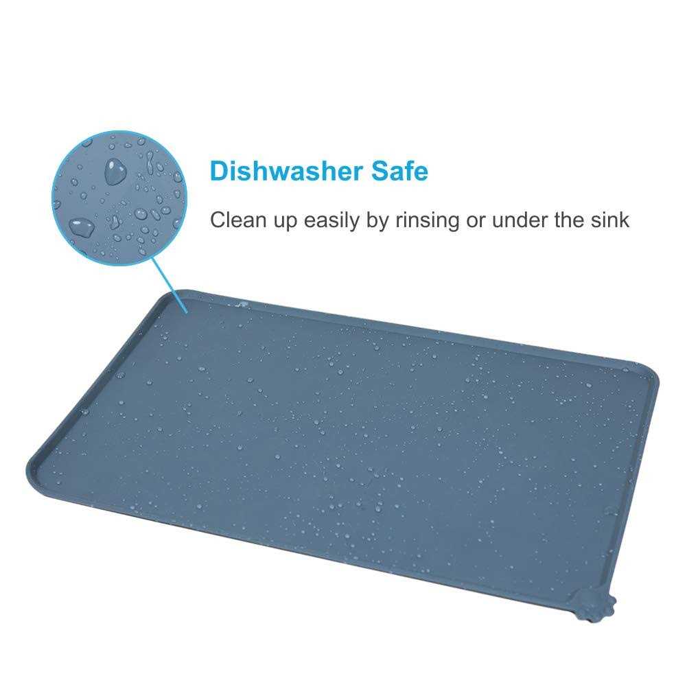 AUDWUD Silicone Waterproof Dog Cat Pet Feeding Mats,Anti-Slip Pet Bowl Mats,Pet Feeding Mat - Healthber