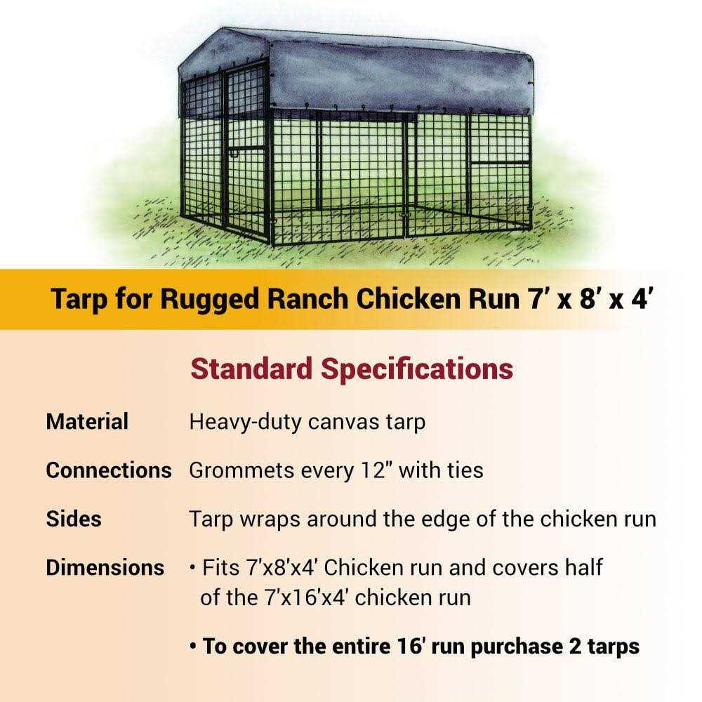 OverEZ Tarp 8 ft. Chicken Run - Healthber