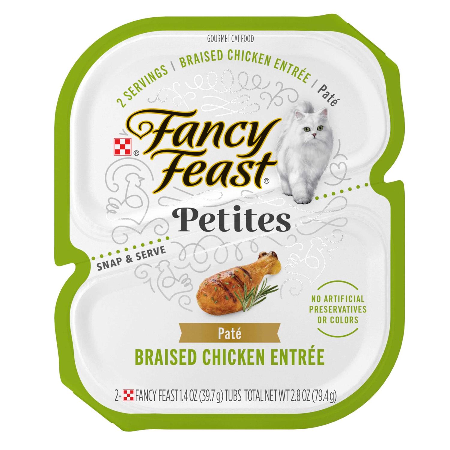 Fancy Feast Petites Pate Braised Chicken Entree Wet Cat Food - Healthber
