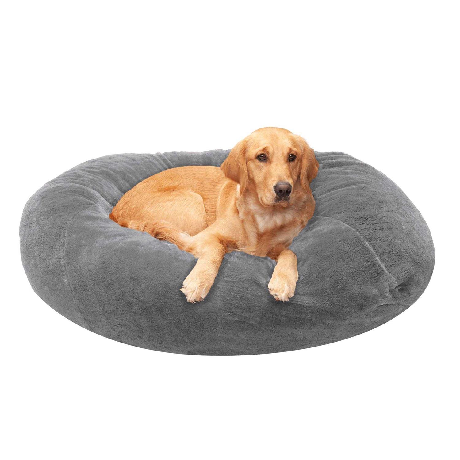 FurHaven Pet Round Plush Ball Dog Bed - Healthber
