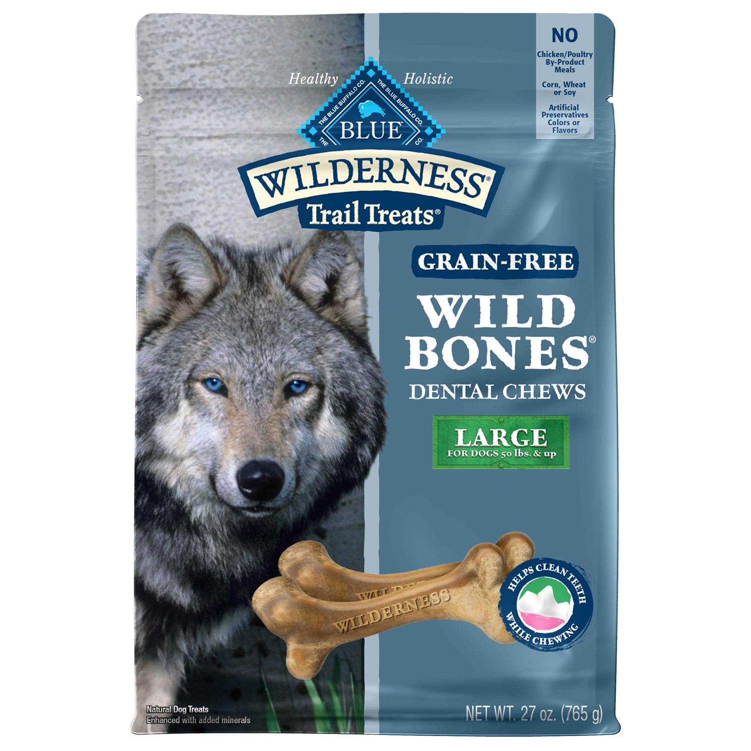 Blue Buffalo Wilderness Wild Bones Dental Dog Treats - Healthber