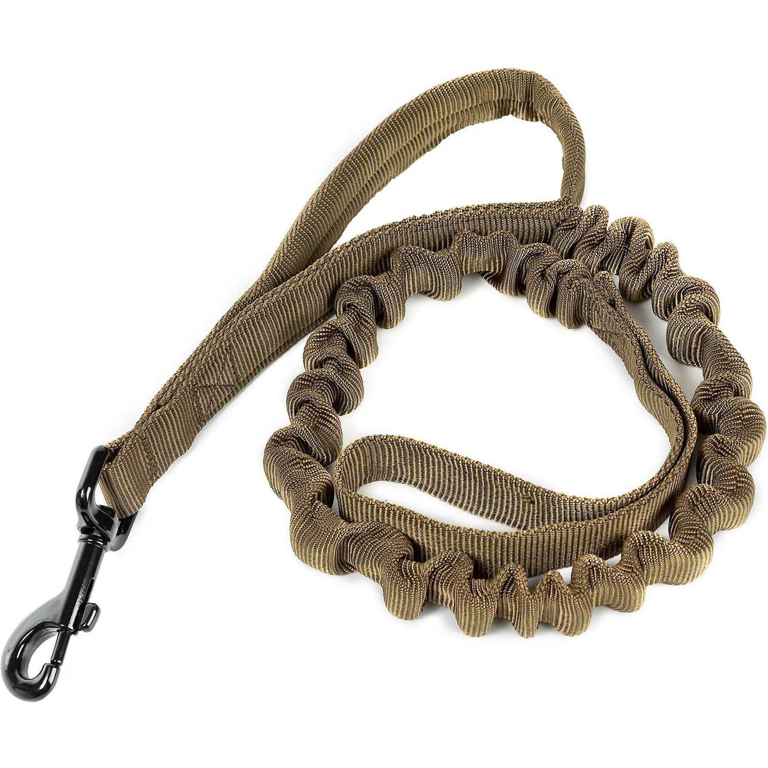 OneTigris Tactical Dog Training Bungee Leash with 2 Control Handle Quick Release Nylon Leads Rope - Healthber