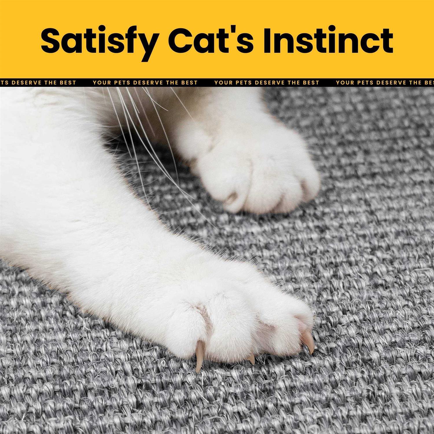 Conlun Cat Scratcher Mat,Natural Sisal Cat Scratch Pad,Horizontal Floor Cat Scratching Pads Rug for Indoor Cats Grinding Claws Nails,Cat Furniture - Healthber