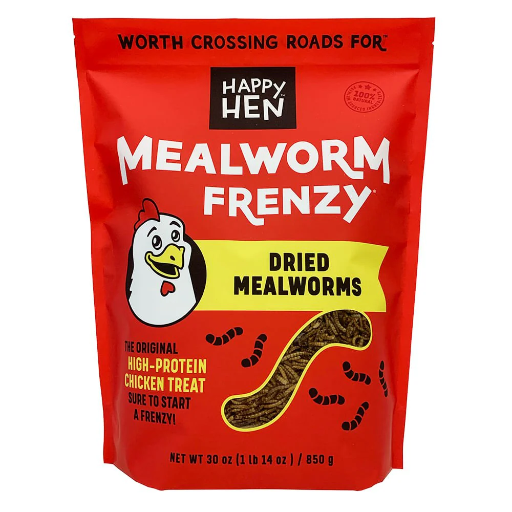 Happy Hen Treats MealWorm Frenzy for Chickens - Healthber