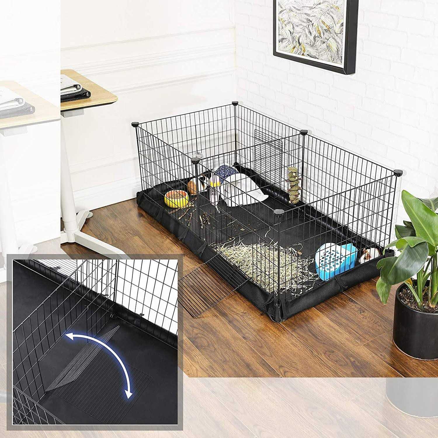 SONGMICS Pet Playpen with Divider Panel - Healthber
