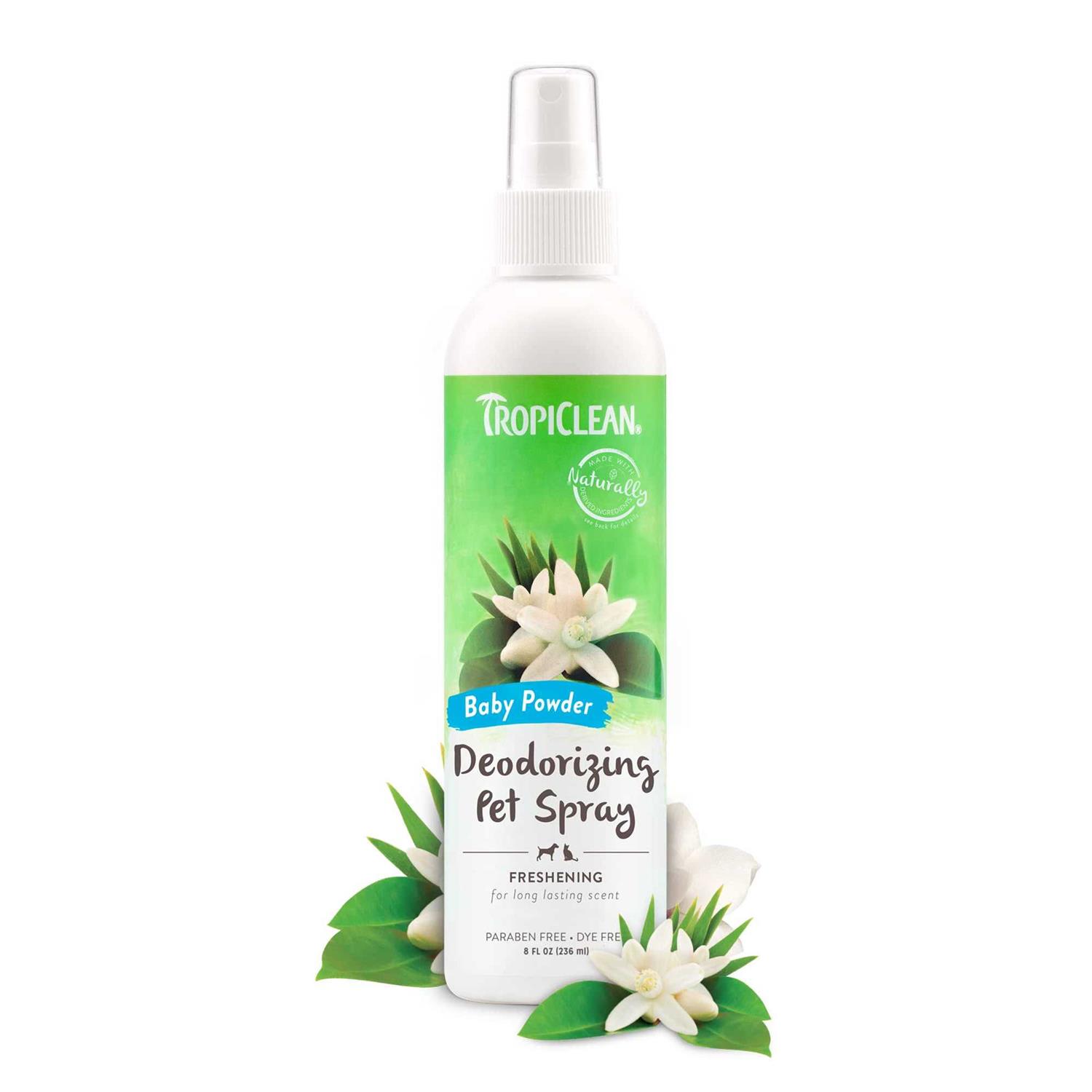 Tropiclean Baby Powder Deodorizing Pet Spray - Healthber