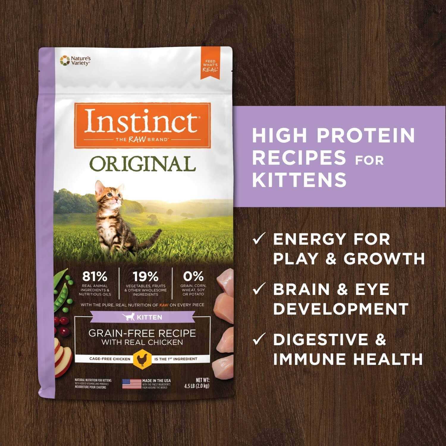 Instinct Original Kitten Grain Free Recipe with Real Chicken Natural Dry Cat Food - Healthber
