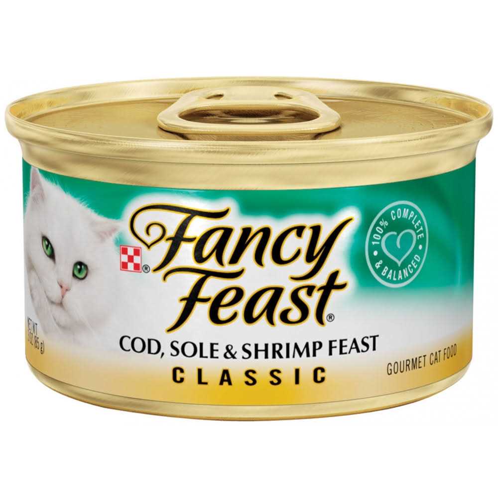 Fancy Feast Classic Pate Cod Sole & Shrimp Feast Wet Cat Food - Healthber