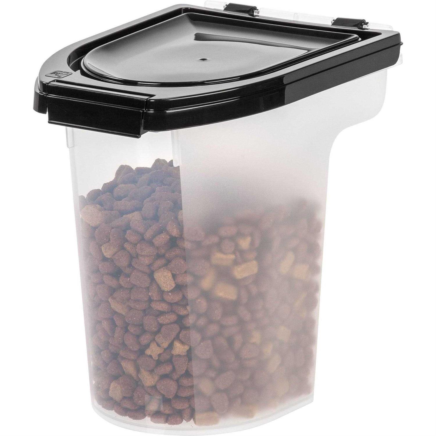 Iris Black Airtight Pet Food Storage Container - Healthber
