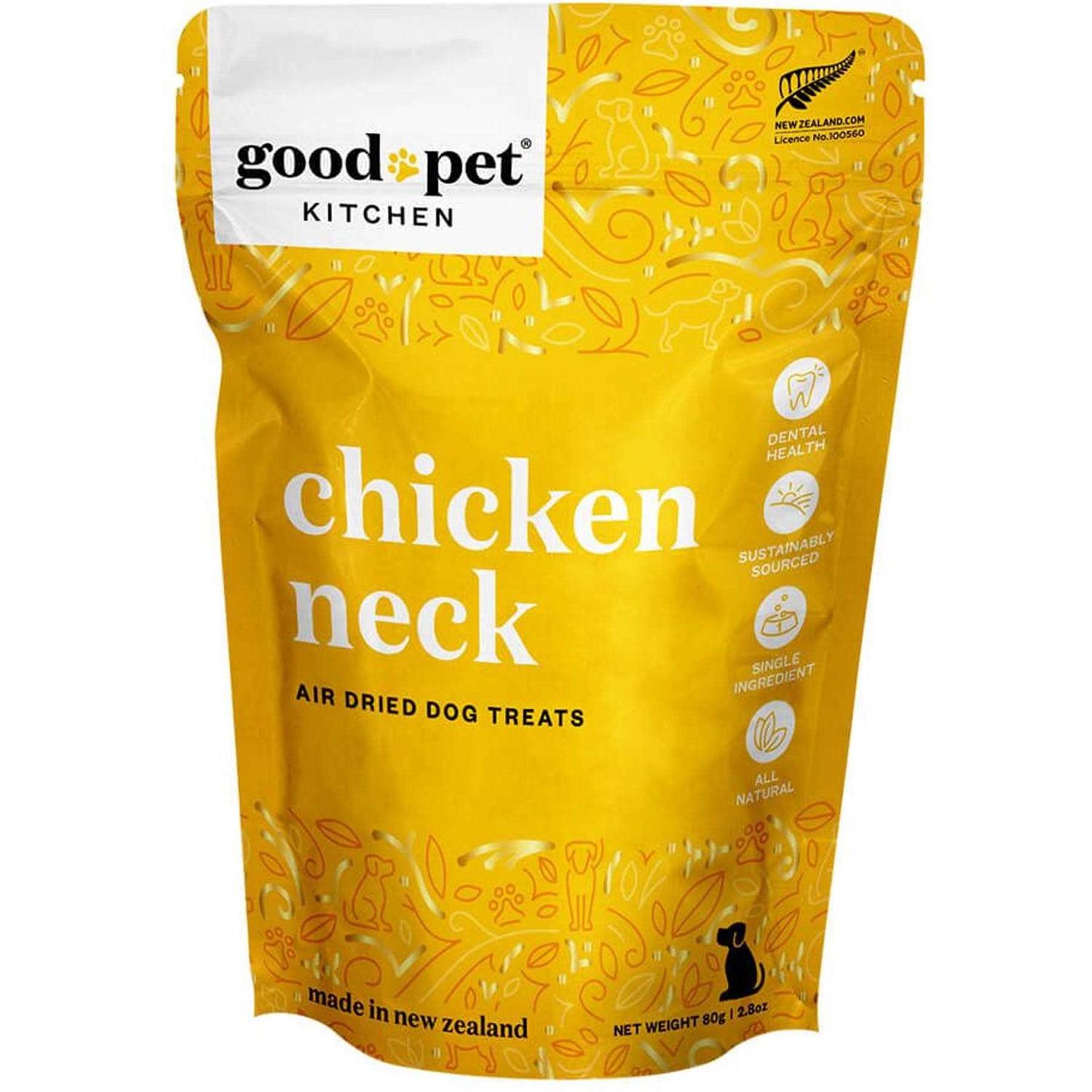 Good Pet Kitchen Chicken Neck Air Dried Dog Treat - Healthber