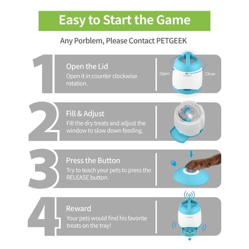 PETGEEK Automatic Dog Feeder Toy Interactive Dog Puzzle Toys Treat Dispensing - Healthber