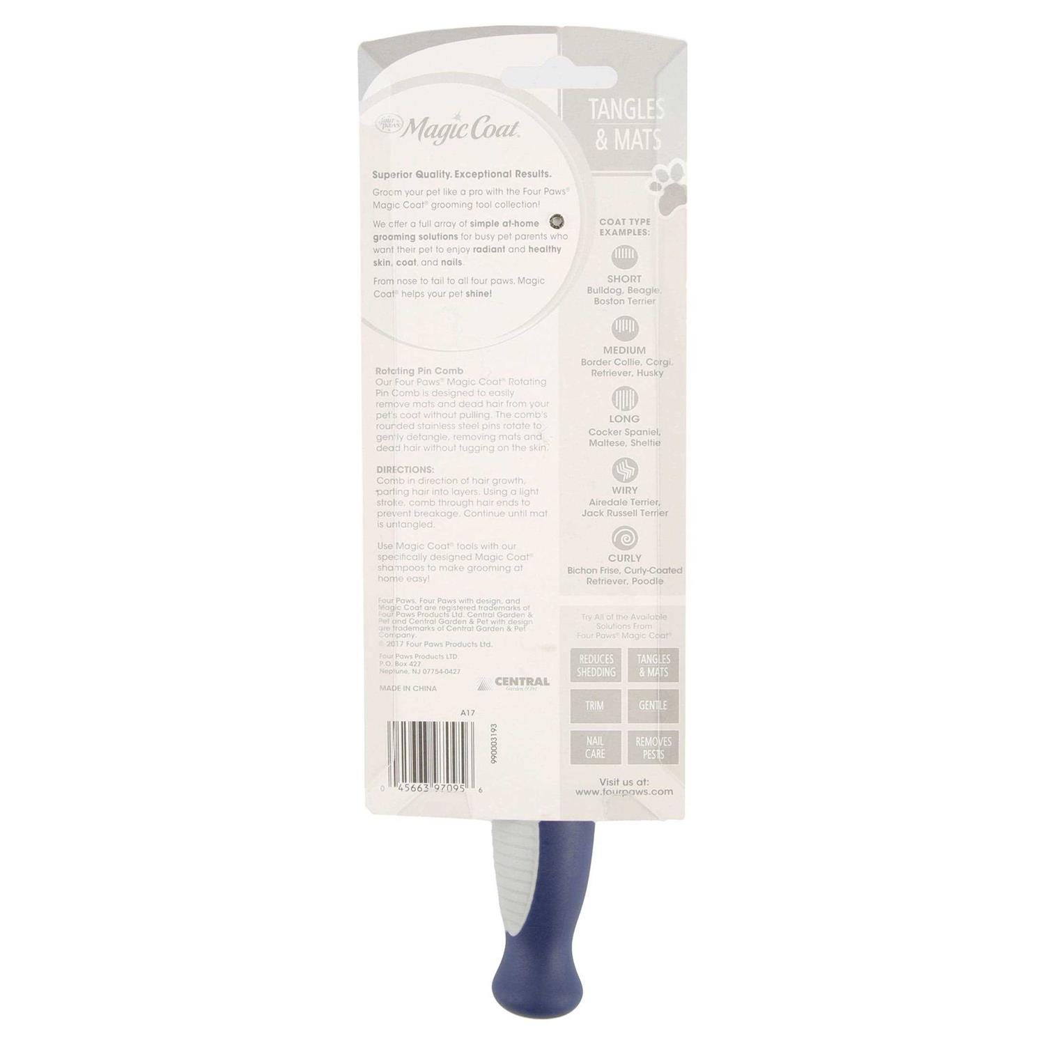 Four Paws Magic Coat Rotating Pin Comb - Healthber
