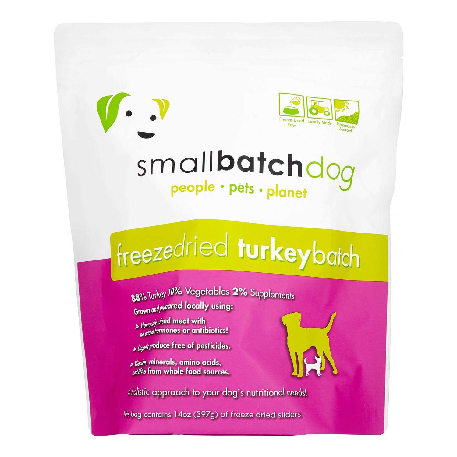 Smallbatch Turkey Sliders 14oz Freeze Dried Dog Food - Healthber