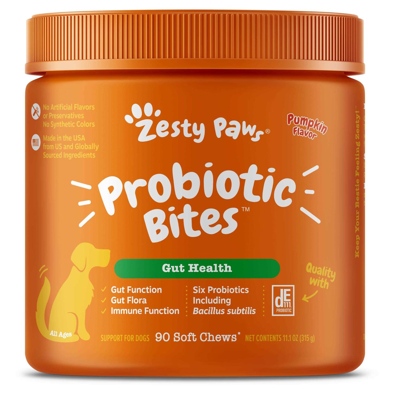 Zesty Paws Probiotic Bites for Dogs Pumpkin - Healthber