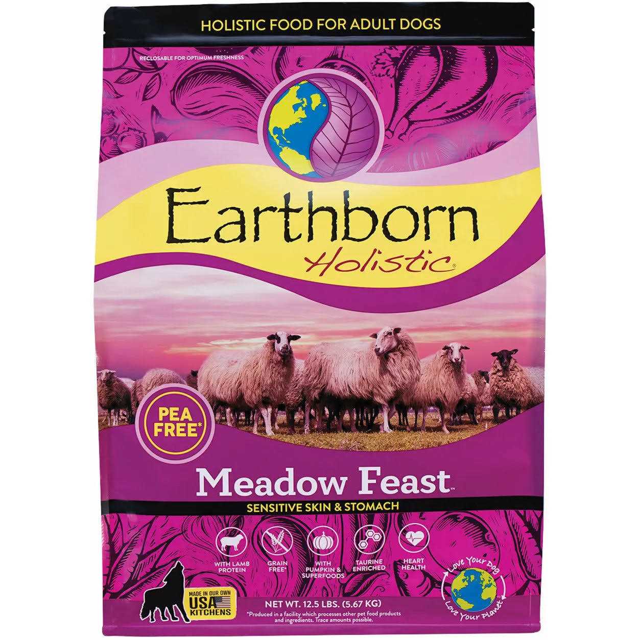 Earthborn Holistic Grain Free Meadow Feast Dog Food - Healthber