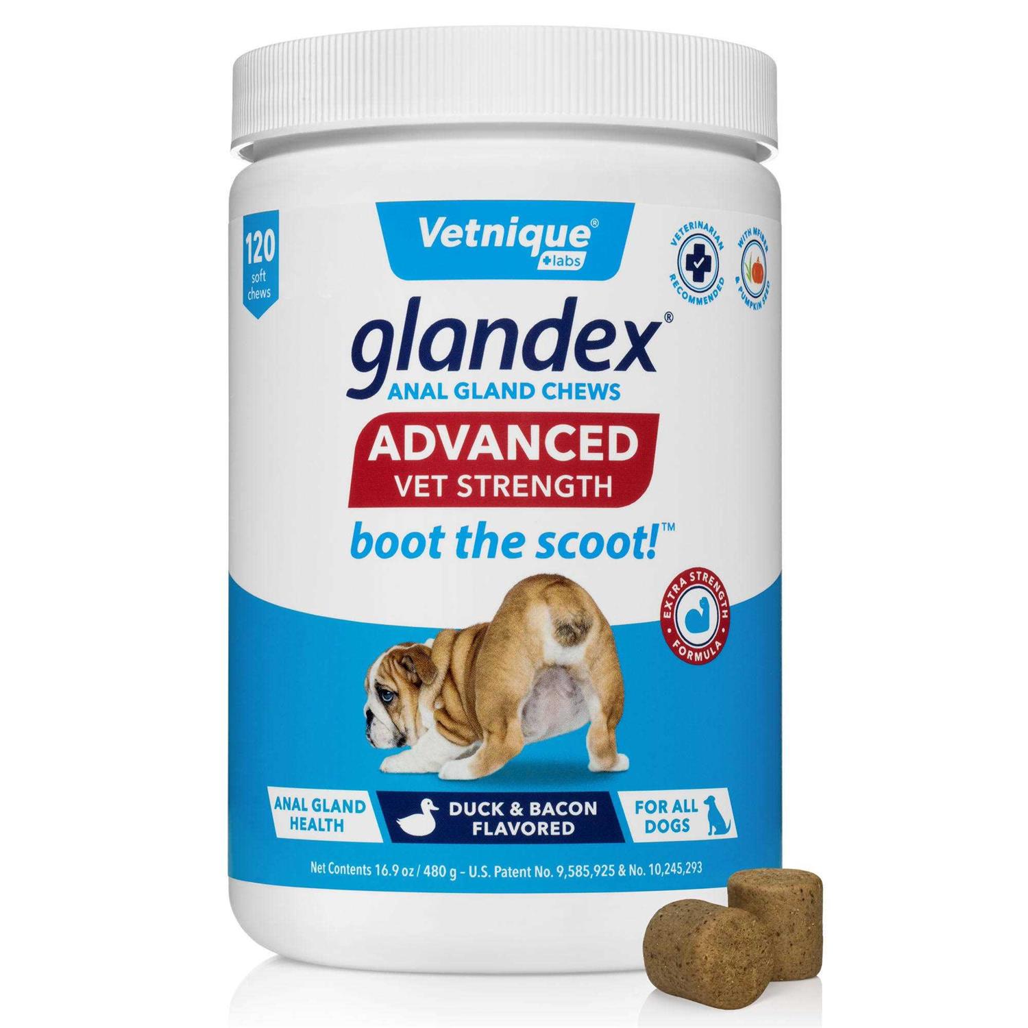 Glandex Advanced Strength Anal Gland Soft Chews for Dogs - Healthber