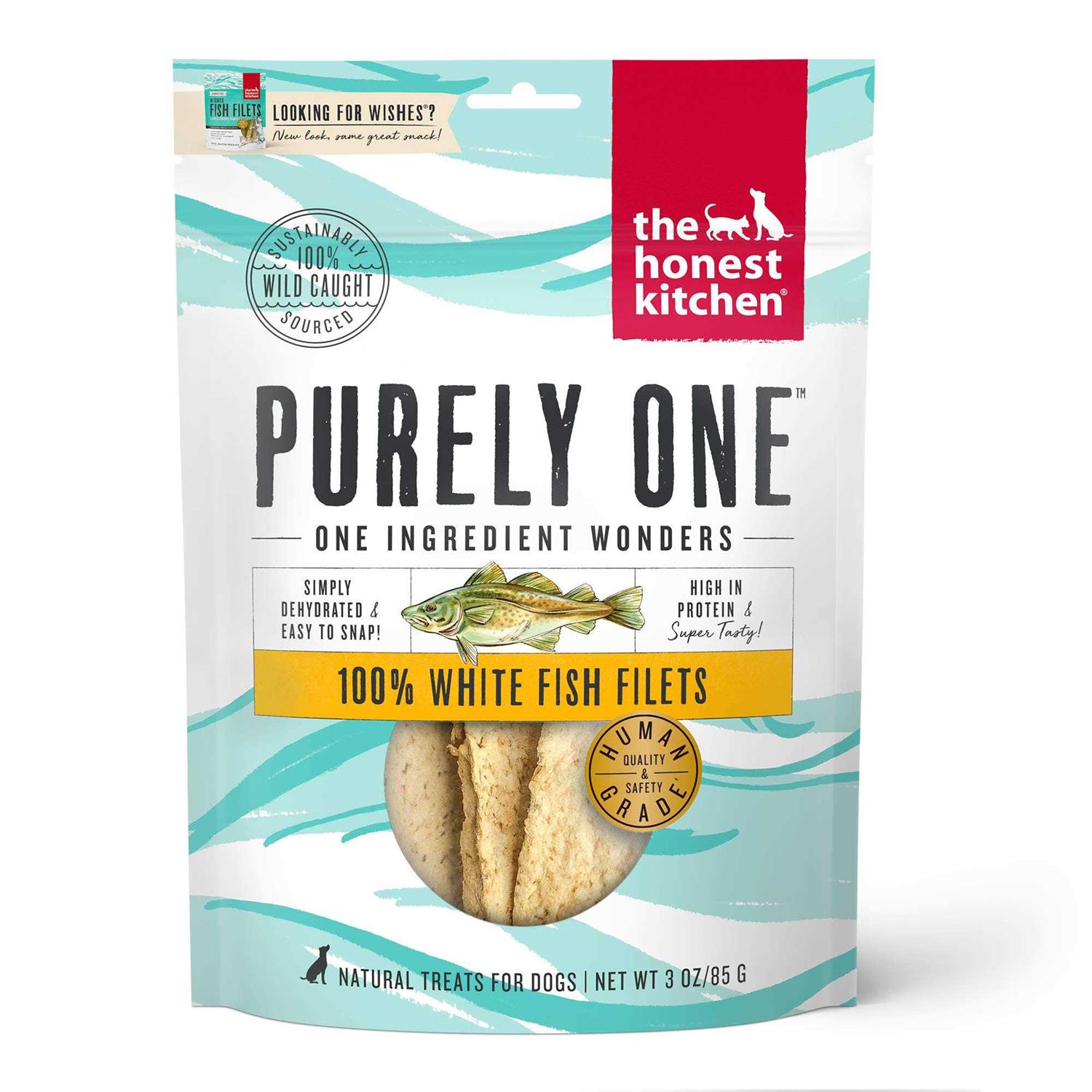 The Honest Kitchen Dog & Cat Treats Wishes Filets White Fish - Healthber