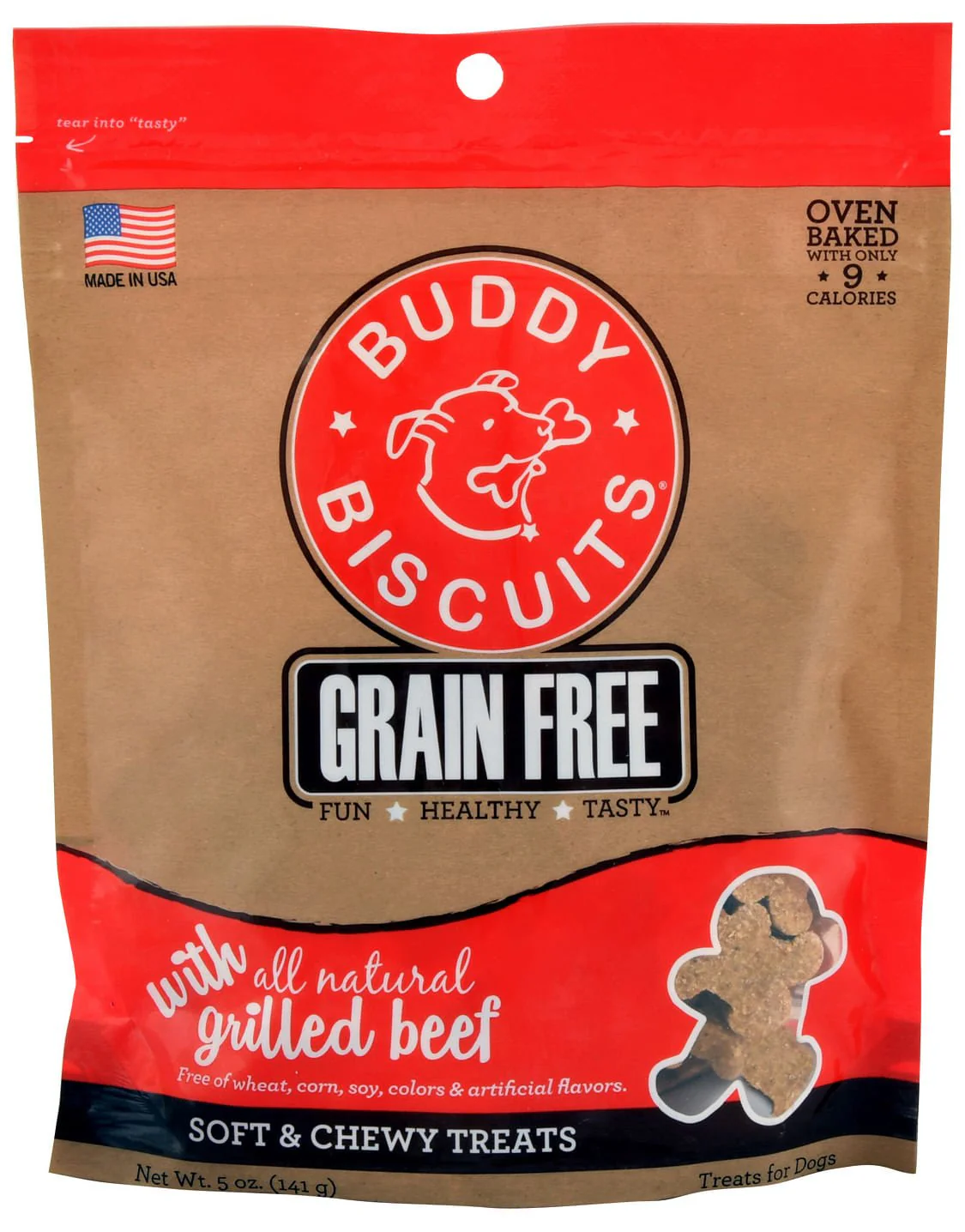Grain Free Buddy Biscuits, Soft and Chewy Treats, 5 oz - Healthber