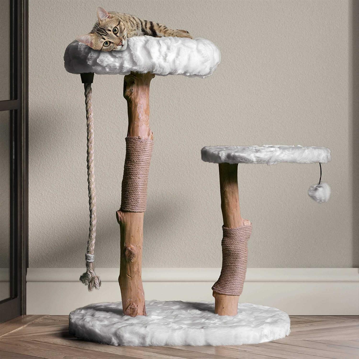 Mau Rizzo Modern Wooden Cat Tree - Healthber
