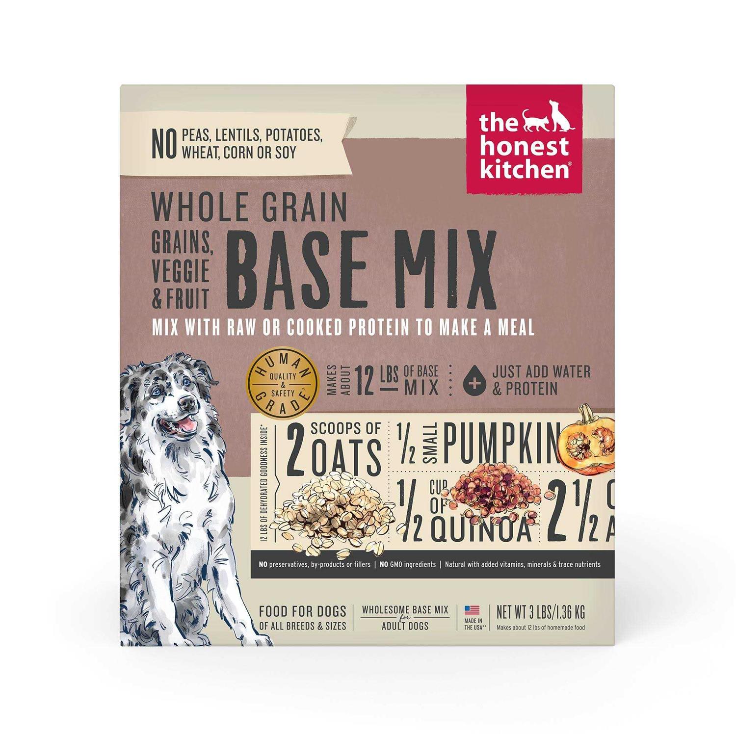 The Honest Kitchen Dehydrated Whole Grain Veggie & Fruit Base Mix Dog Food - Healthber