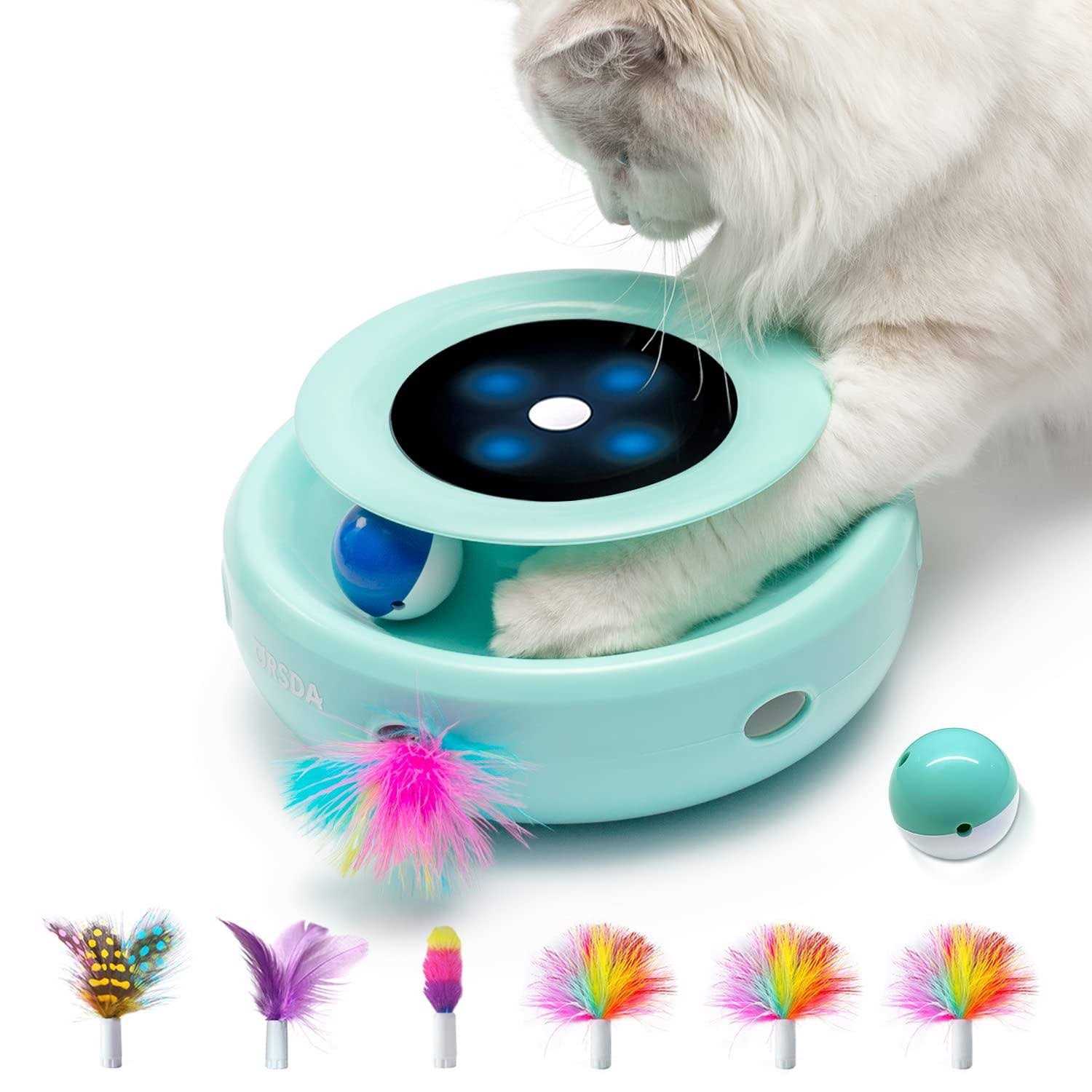 Cat Toys Orsda 2-in-1 Interactive Cat Toys for Indoor Cats Automatic Cat Toy Balls - Healthber