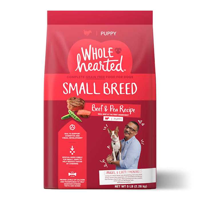 WholeHearted Grain Free Breed Beef Pea Recipe Dry Puppy Food - Healthber