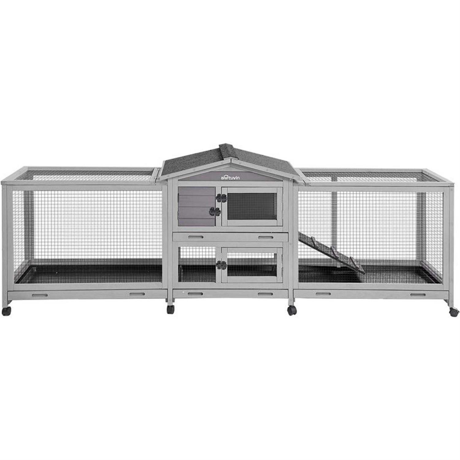 Aivituvin Indoor Rabbit House Easy Moving Large Bunny Hutch AIR65 - Healthber