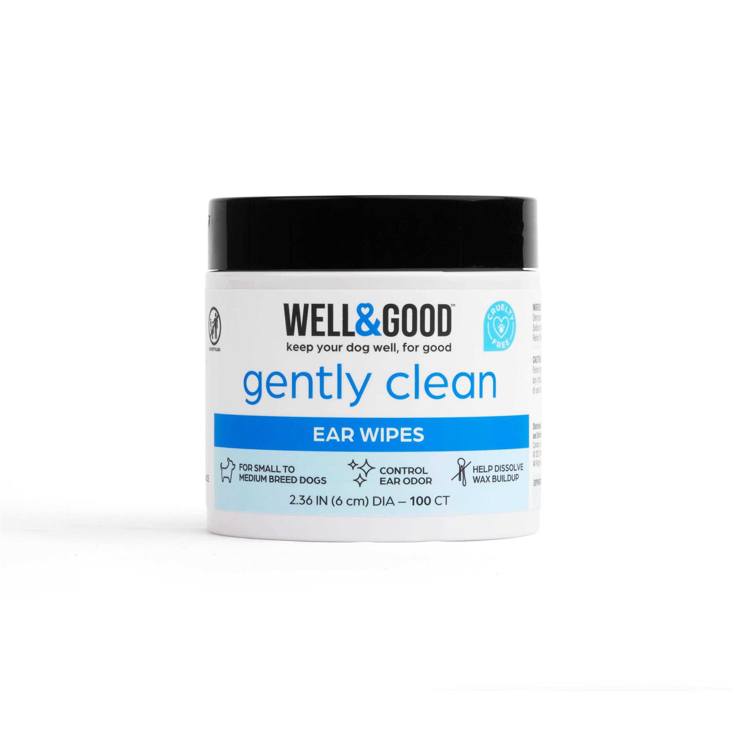 Well & Good Small Dog Ear Wipes - Healthber