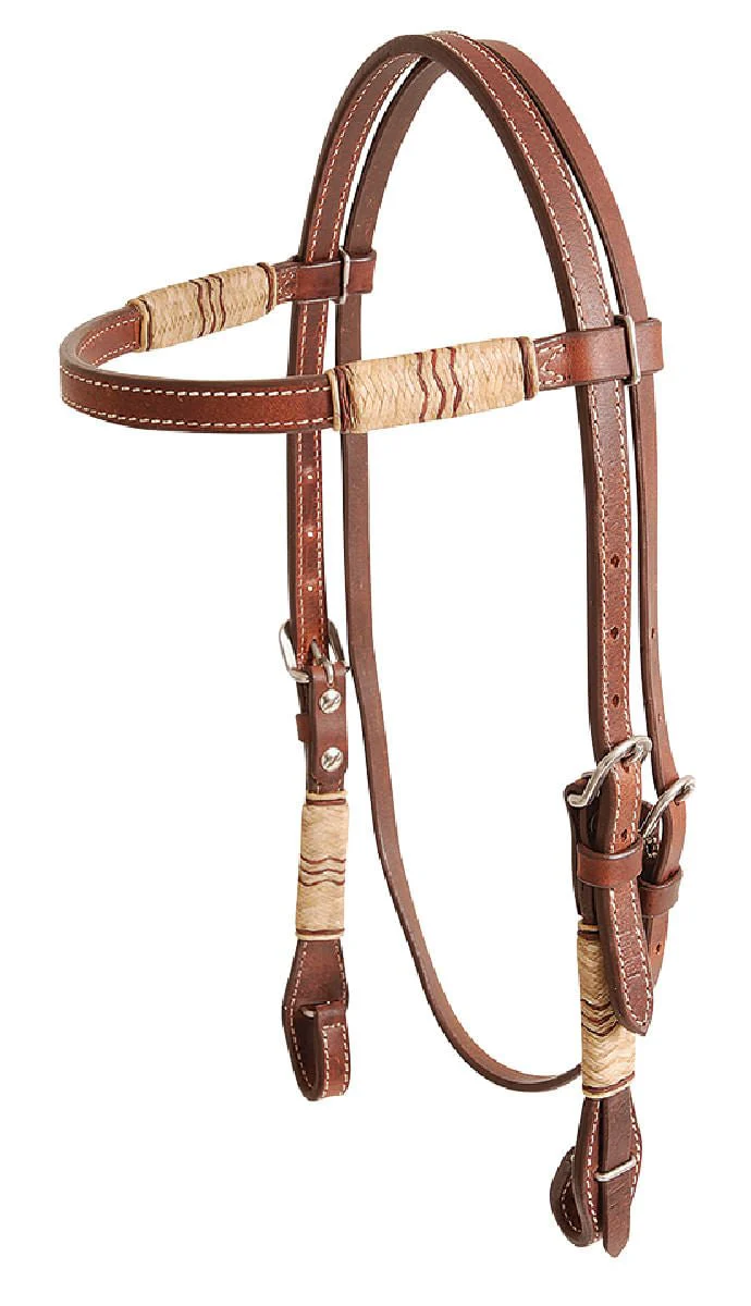Cashel Rawhide Trim Browband Headstall - Healthber