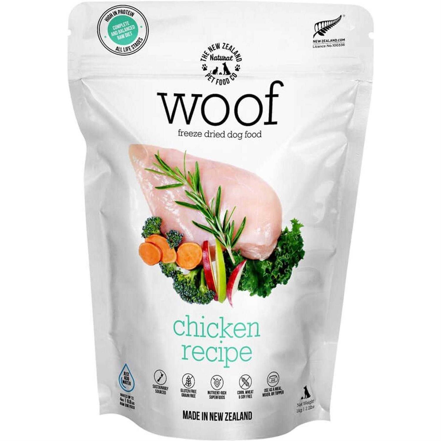 New Zealand Natural Pet Food Woof Chicken Freeze-Dried Dog Food - Healthber
