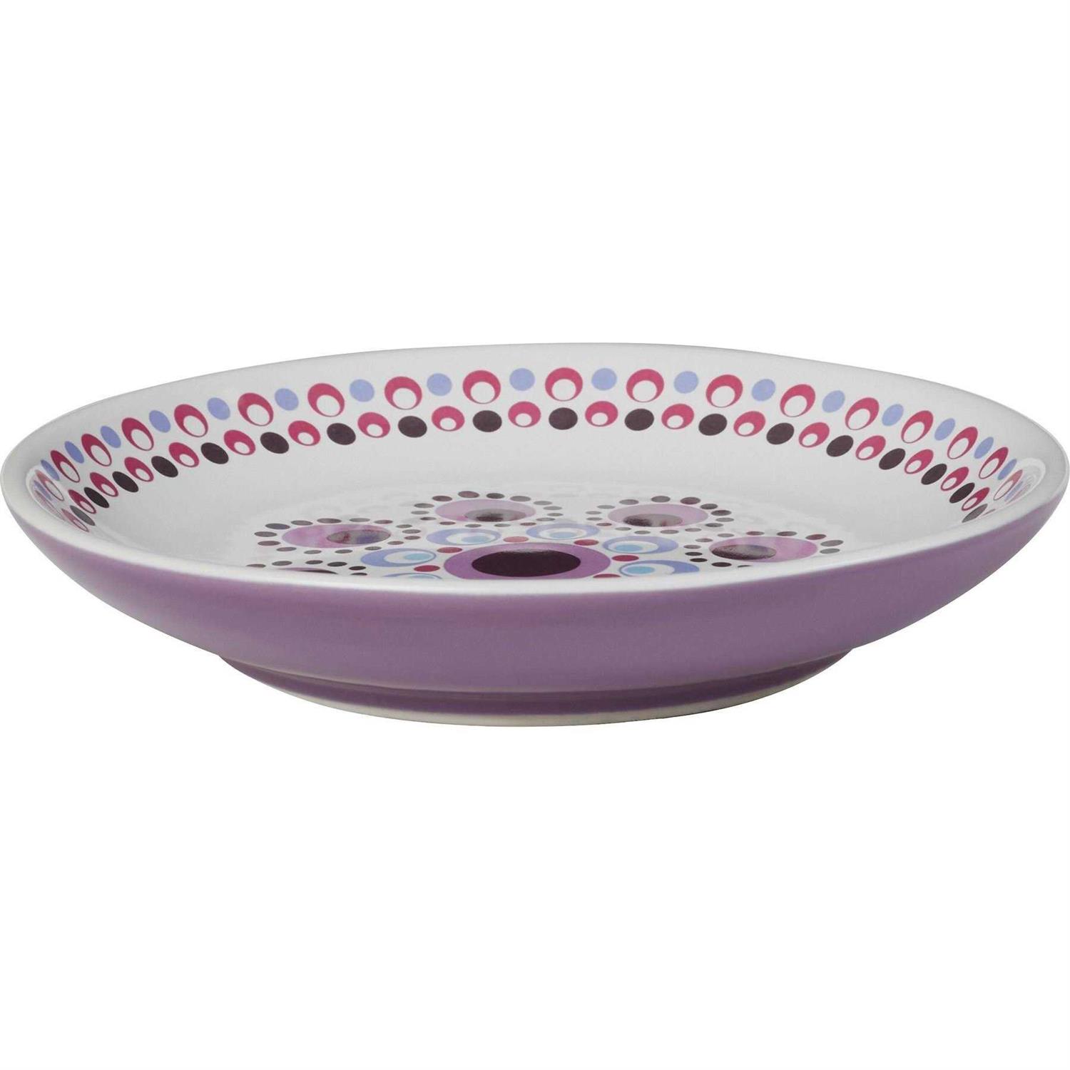 Frisco Kaleidoscope Pattern Non-skid Ceramic Cat Dish - Healthber