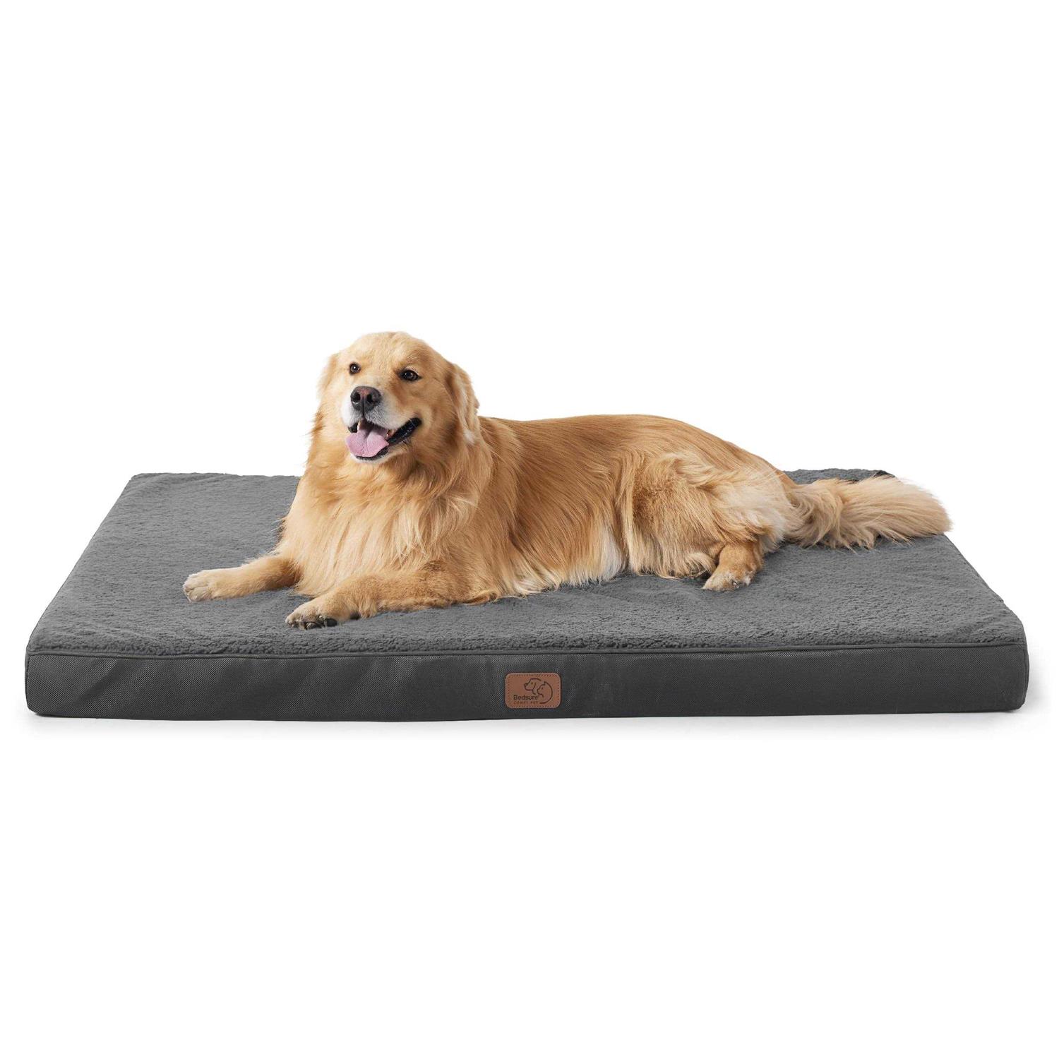 Bedsure Dog Bed for Large Dogs Orthopedic Waterproof Dog Beds with Removable Washable Cover - Healthber