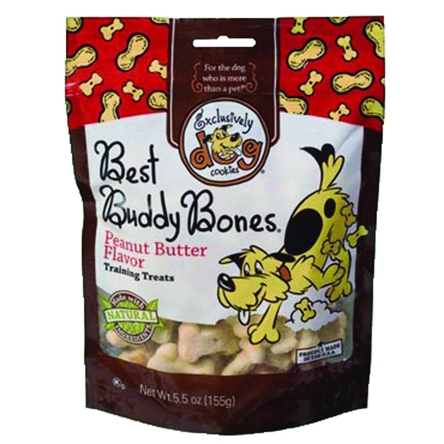 Exclusively Dog Best Buddy Bones Peanut Butter Dog Treats - Healthber